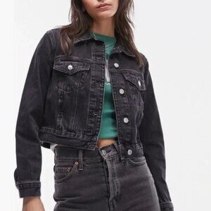 Topshop Denim Jean Jacket (Size = US 6)